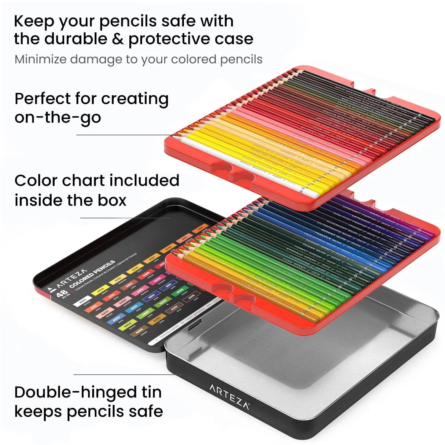 Arteza Coloured Pencils Expert Assorted Colours Set Arteza